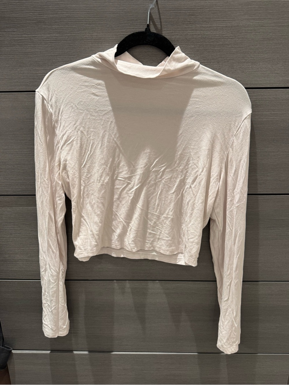 Cropped long sleeve turtle neck